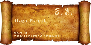 Blaga Margit névjegykártya